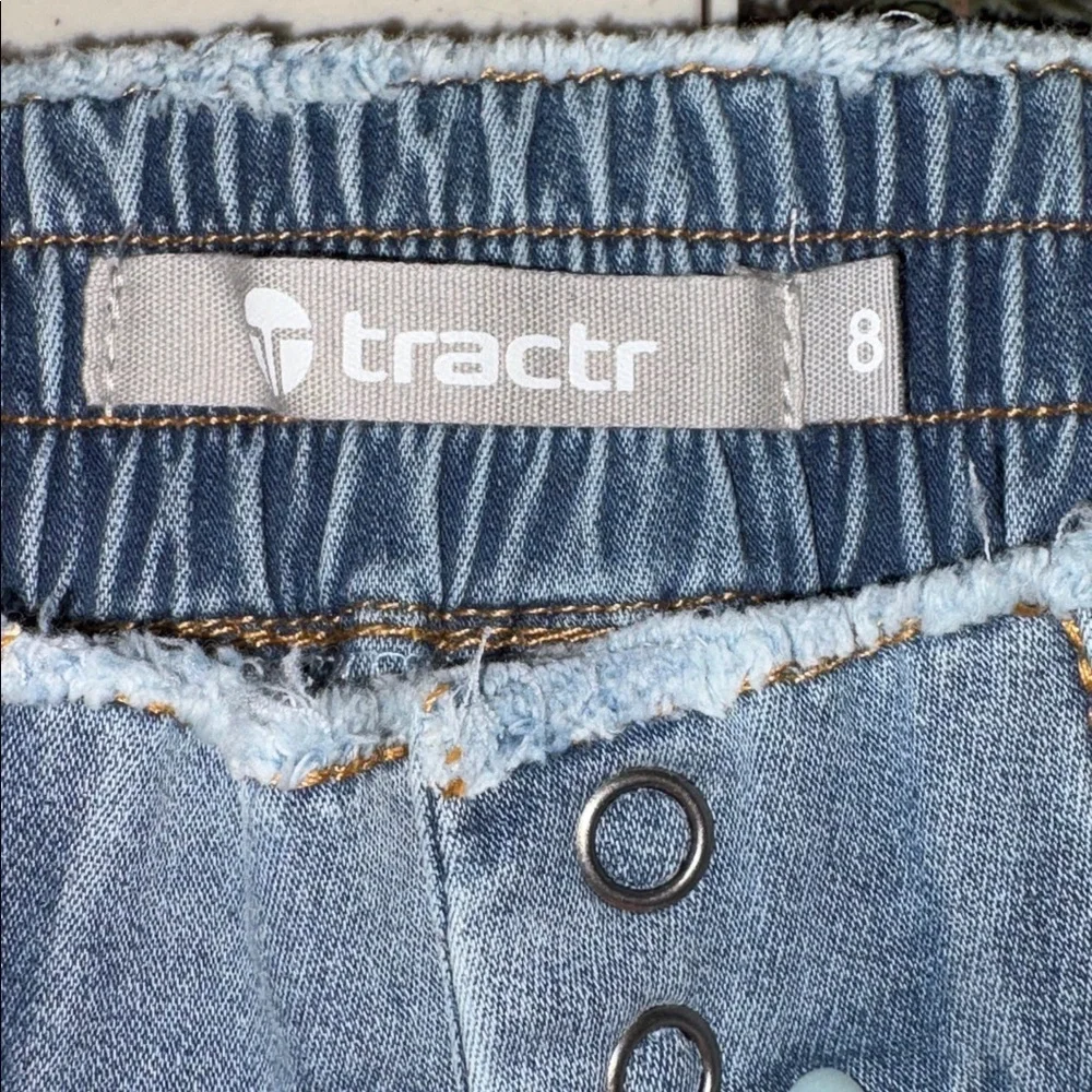 169. Tractr Kids Blue Patchwork Jeans Size 8 Girls